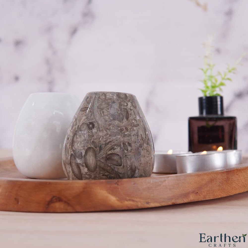EARTHEN CRAFTS marble salt-pepper jars add subtle elegance to kitchen decor.