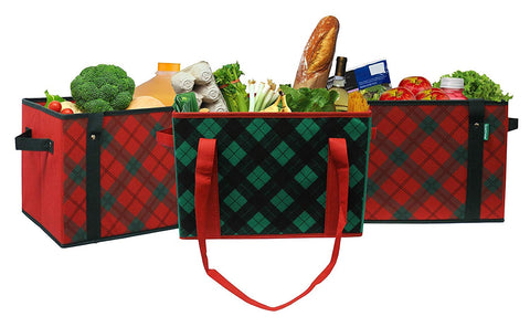 Earthwise Deluxe bag folded flat for compact, space-saving storage in a closet