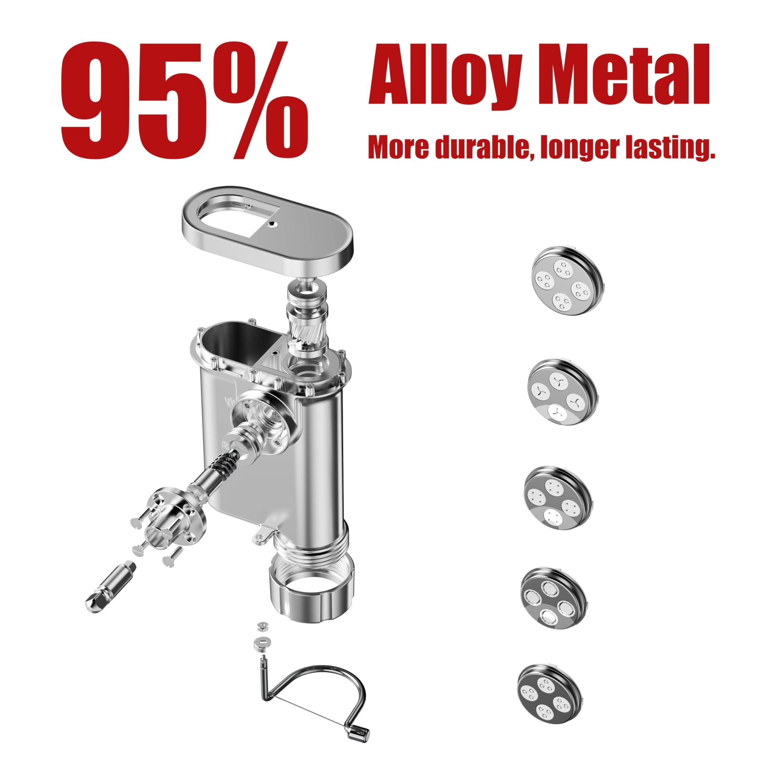 Eascandy pasta press fusilli disc forms corkscrew pasta with consistent spirals.
