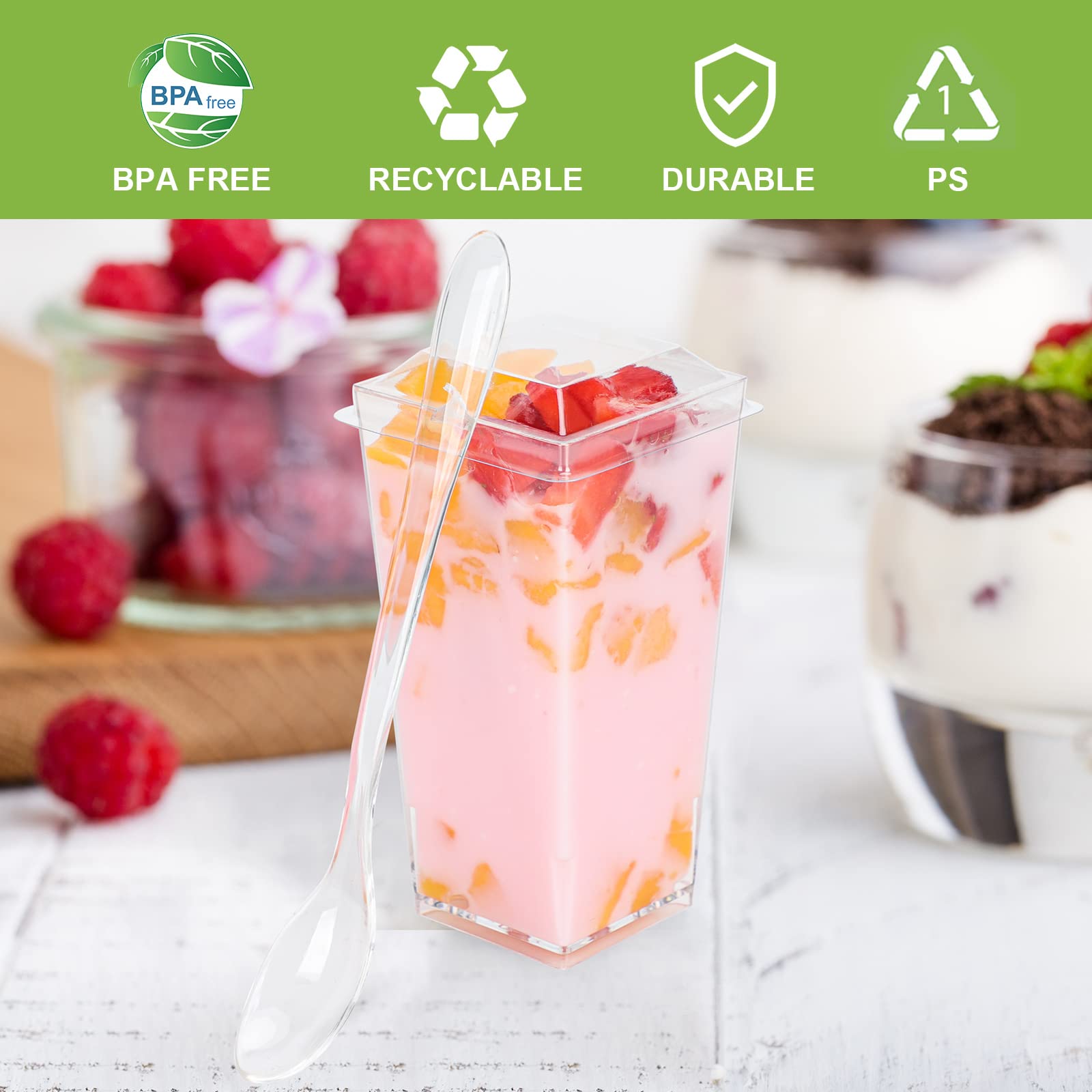 EASERCY BPA-free clear plastic cups for safe use
