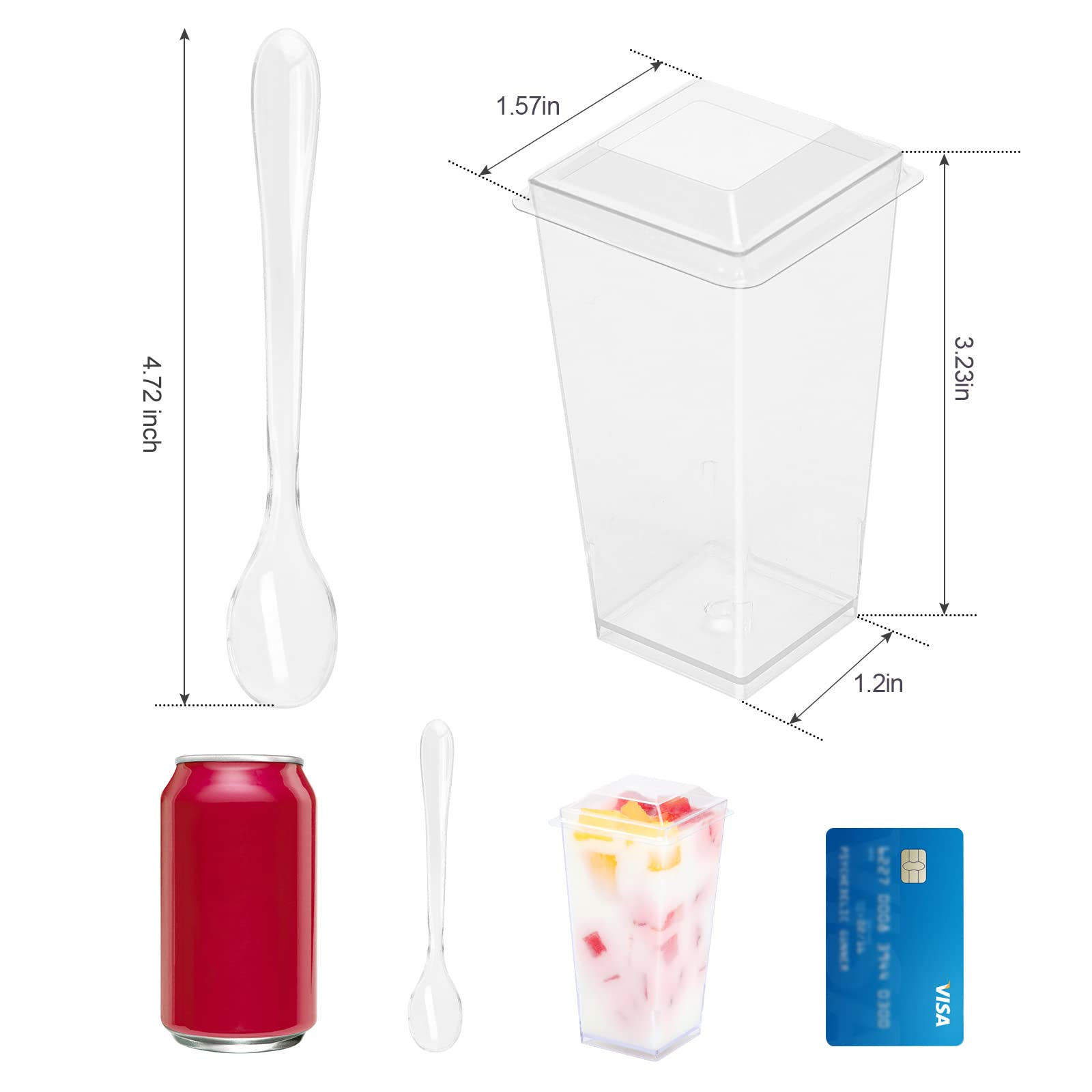 EASERCY clear dessert shooter cups showcase layered desserts