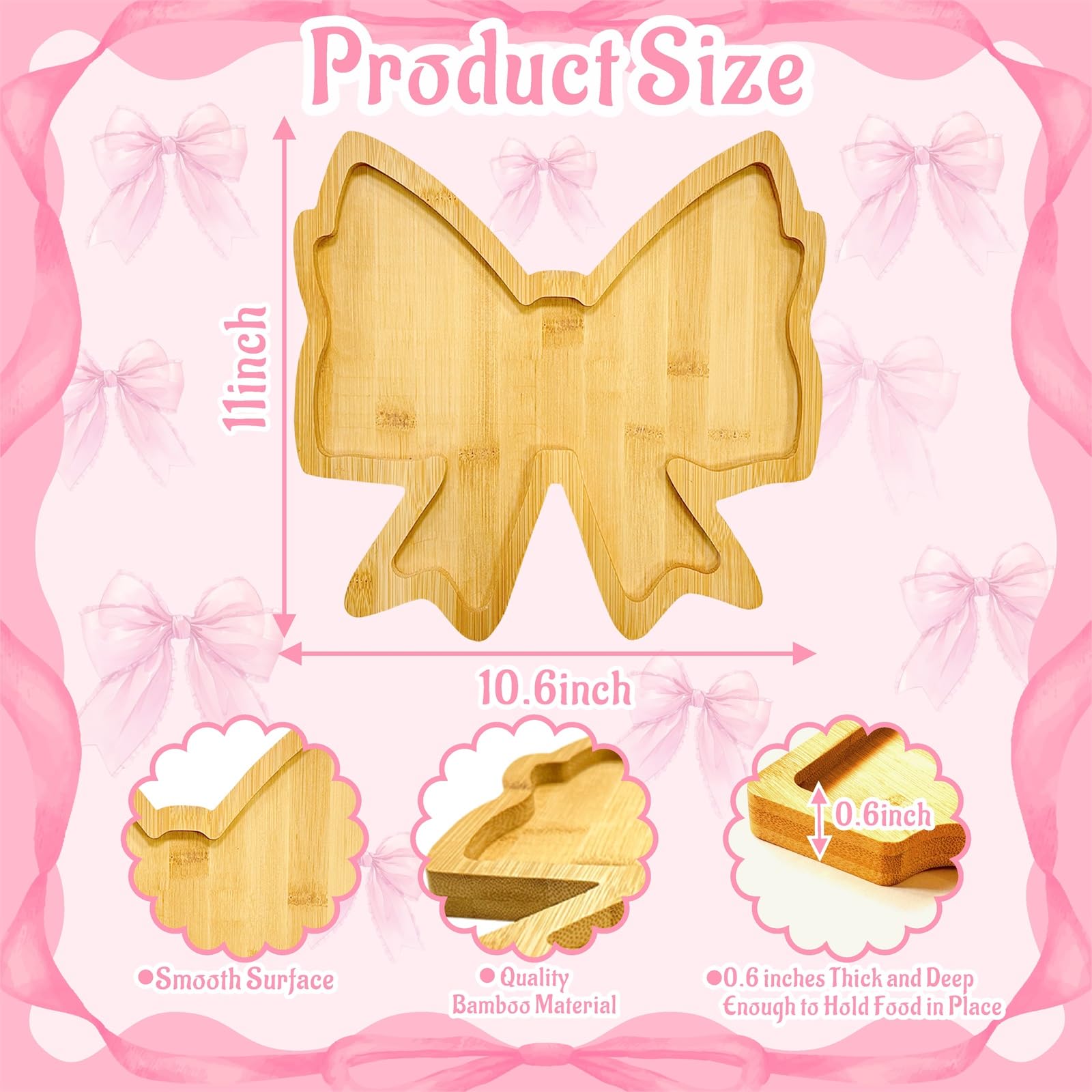 Easma fillable wooden boxes decorate a bow themed baby shower table.