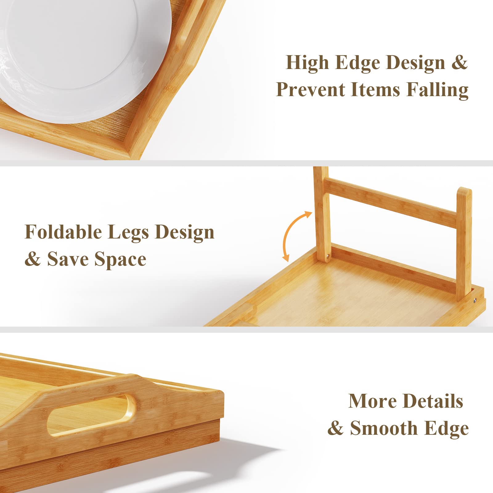 Easoger portable tray cleans quickly with warm water and a damp cloth.