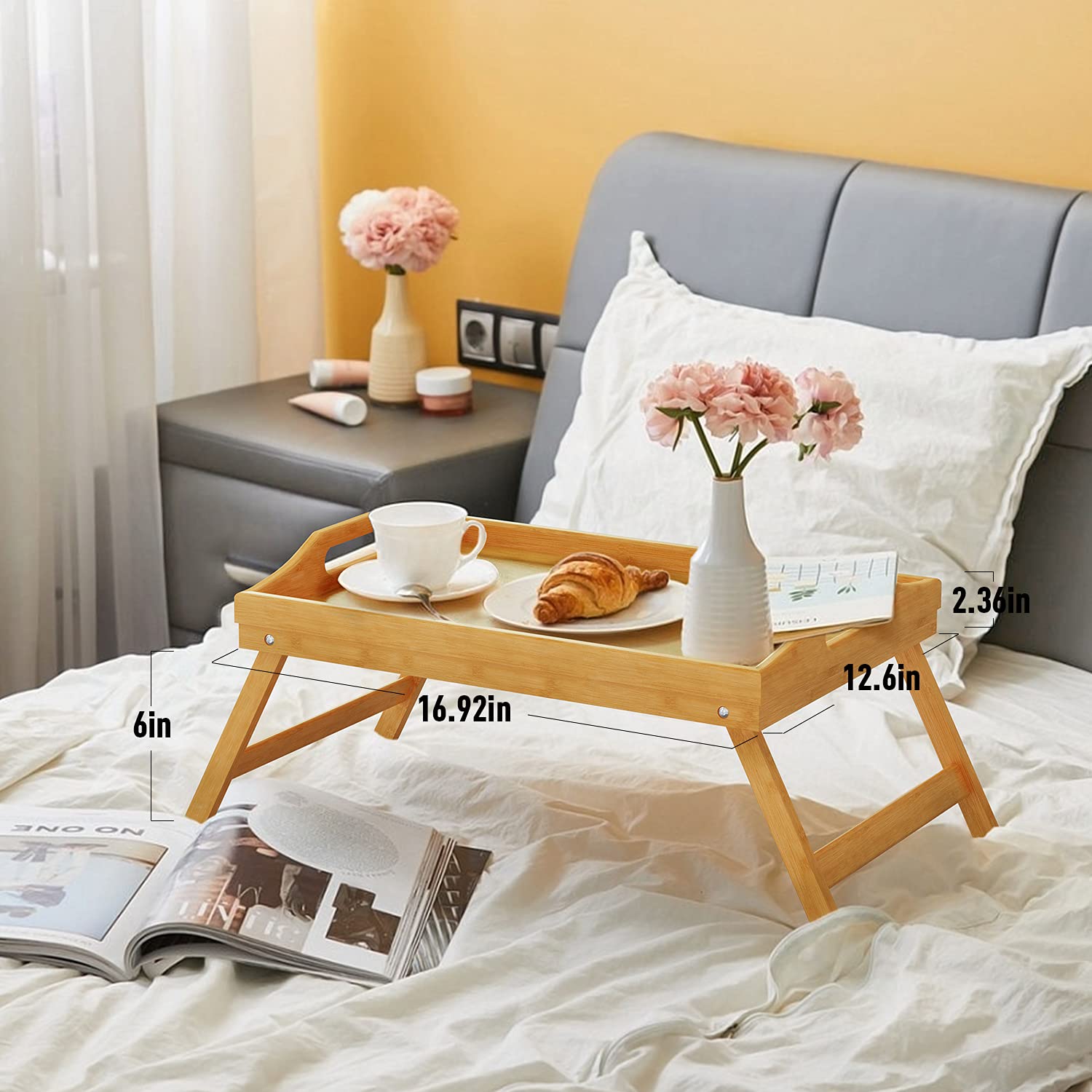 Easoger set of 2 trays ideal for hospital stays and TV time.