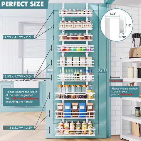 Eastherry adjustable baskets enabling versatile spice and jar storage.