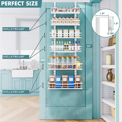 Eastherry adjustable baskets create a customizable pantry layout.