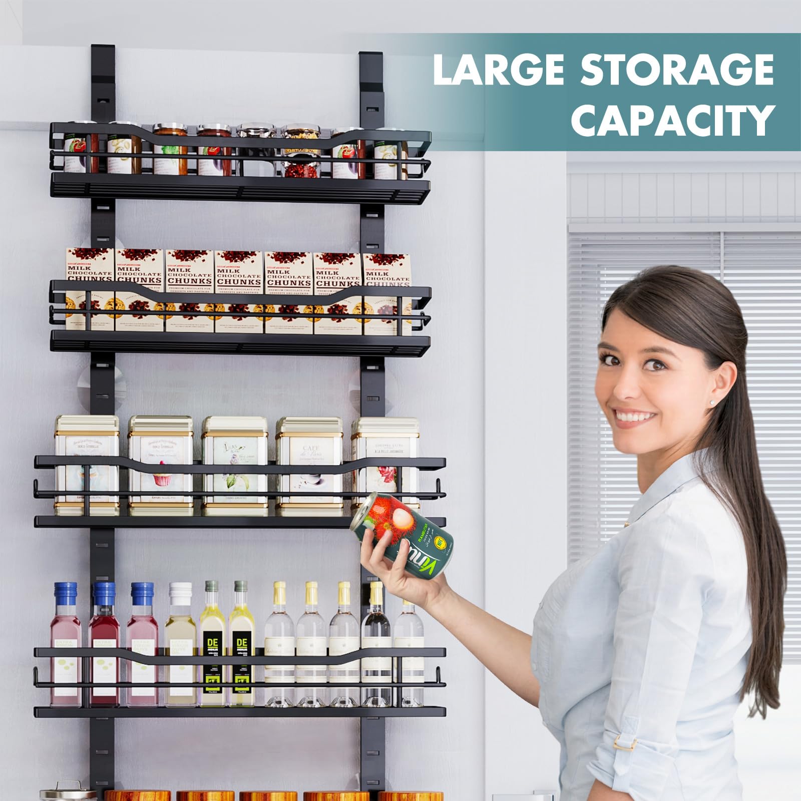 Eastherry back-of-door rack ideal for compact spice storage.