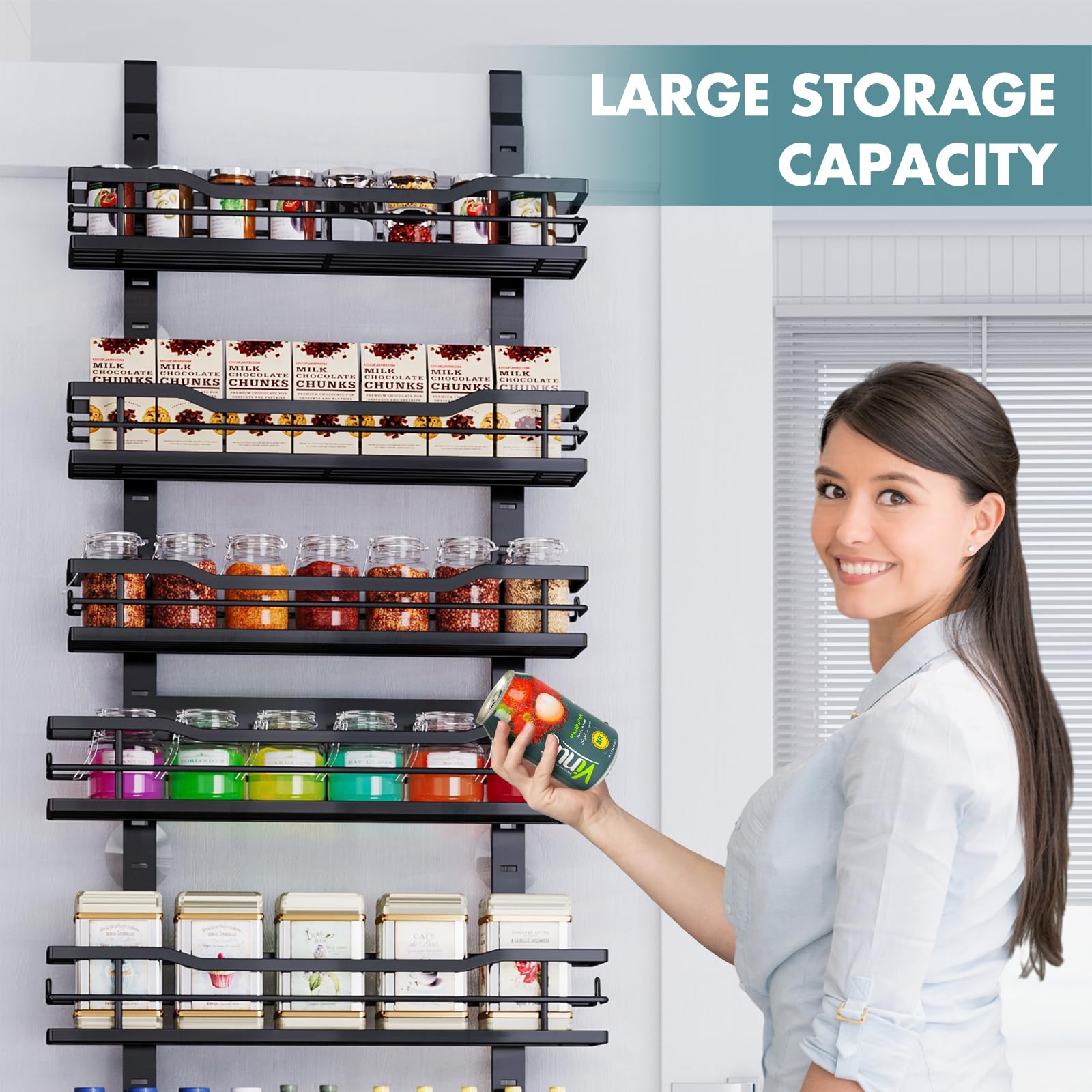 Eastherry black finish adds style while delivering durable storage.