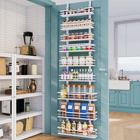 Eastherry over-the-door pantry organizer with nine tiers for compact storage.