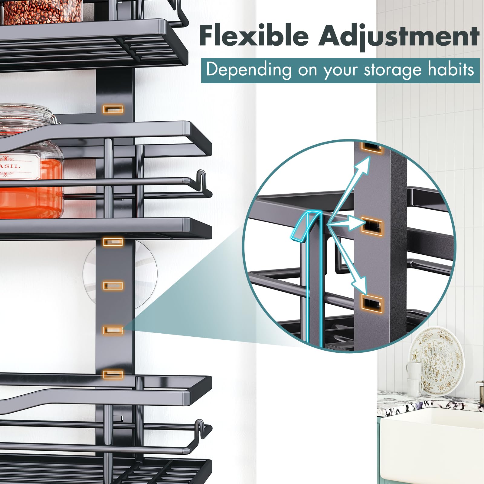 Eastherry removable sticky trays allow flexible, accessible organization.