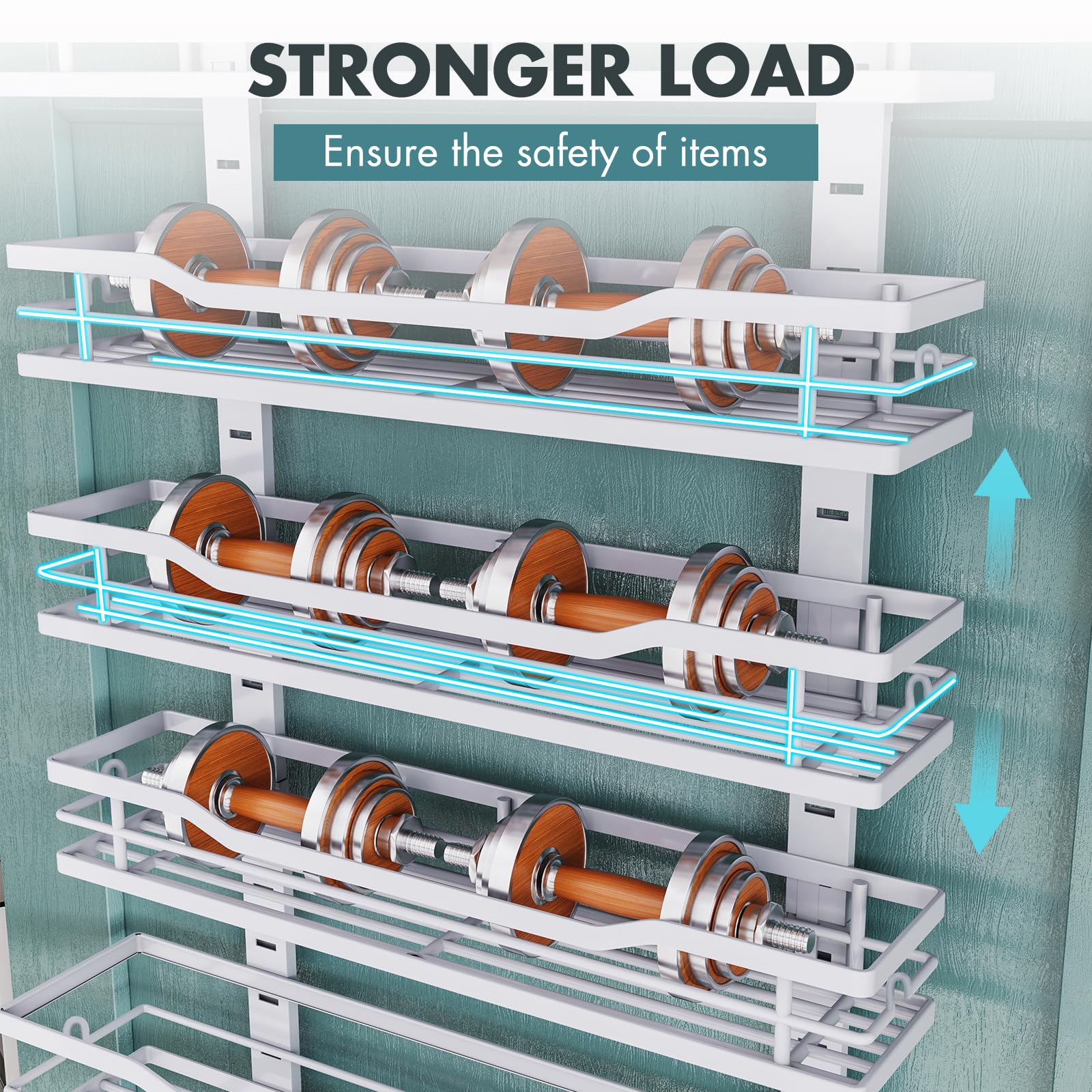 Eastherry sturdy metal construction offers stable support for heavier items.