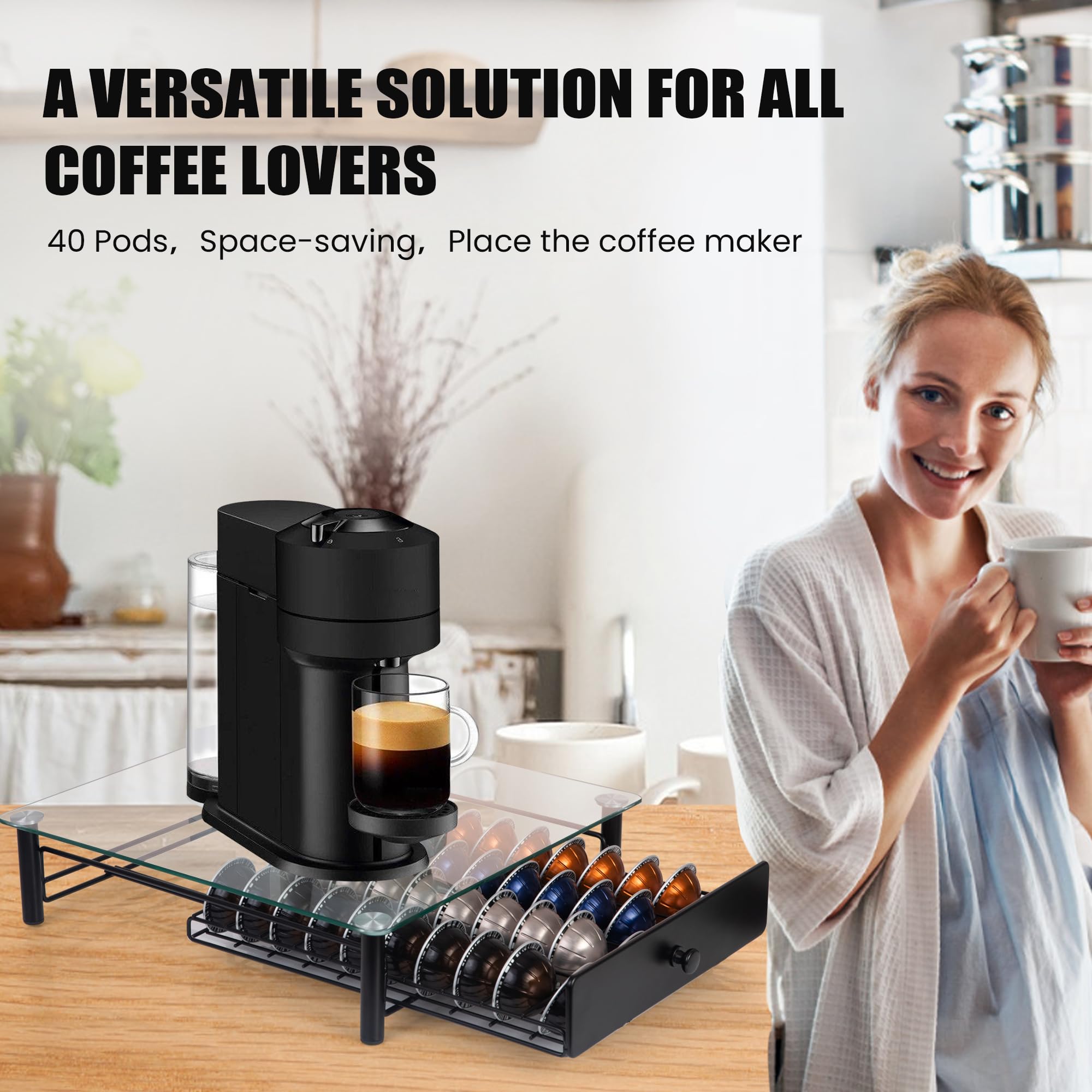 Eastsign convenient storage makes Vertuo pods easily accessible for brewing