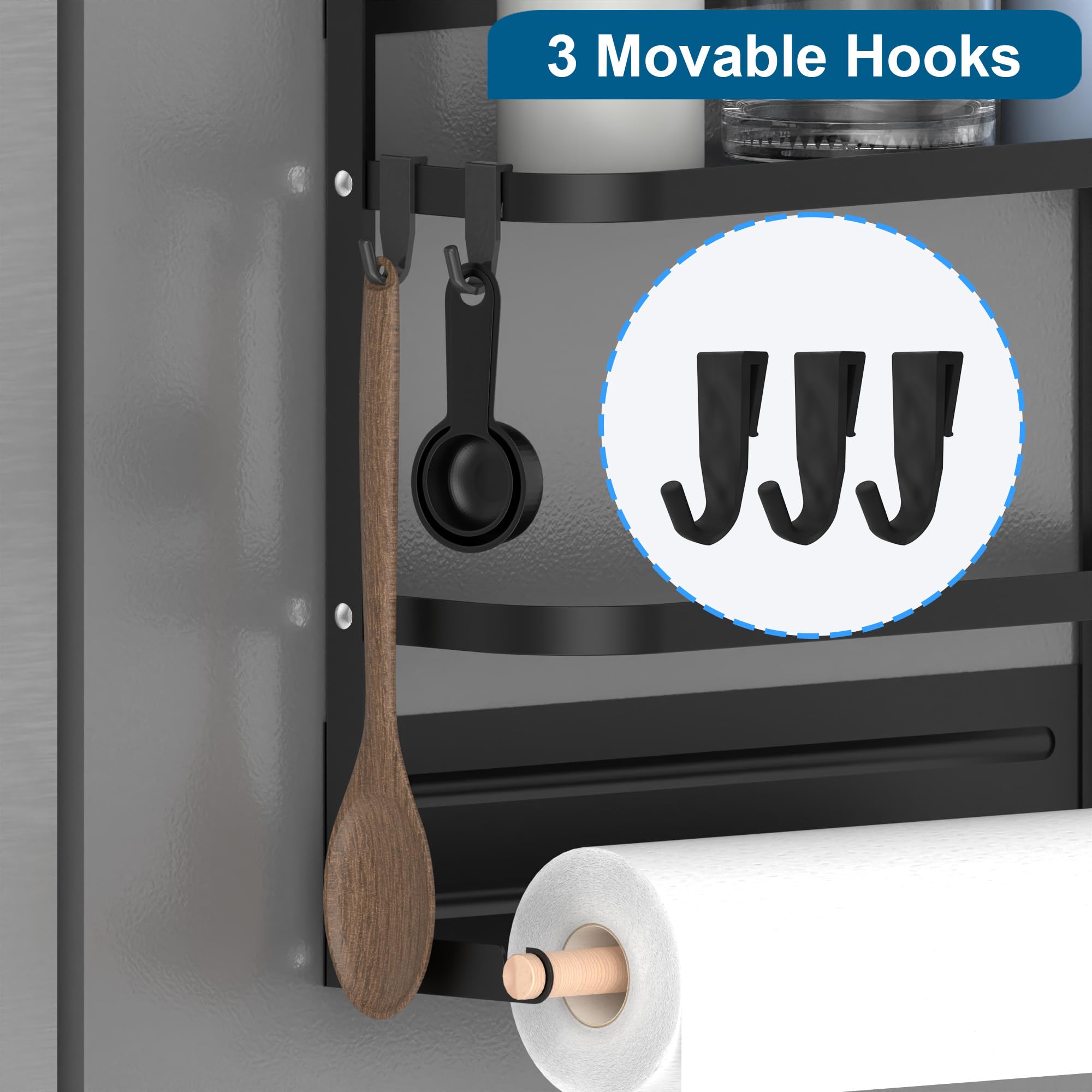 EASTTOWEST paper towel holder within reach on fridge edge