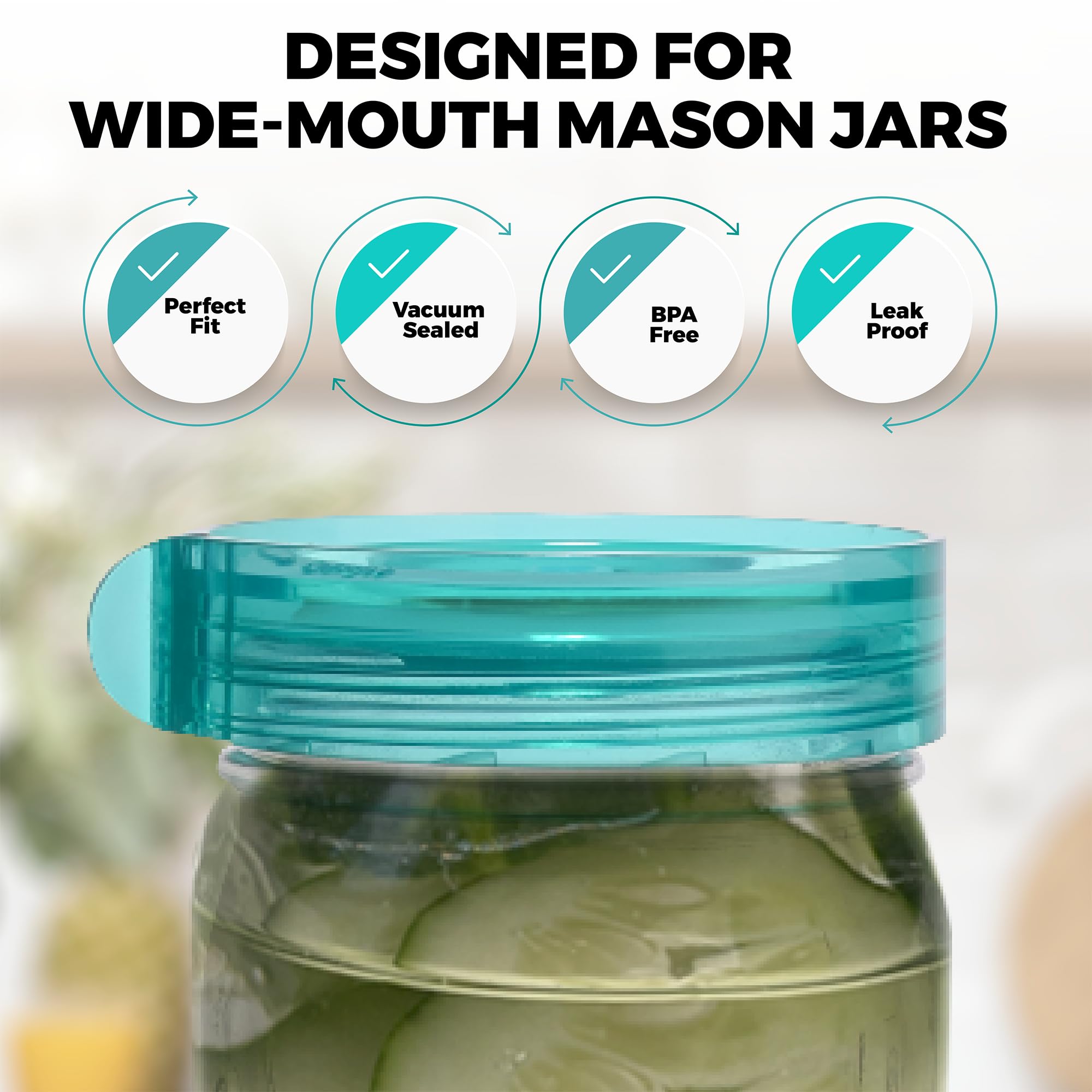 Kimchi jar setup with Easy Fermenter wide-mouth lid