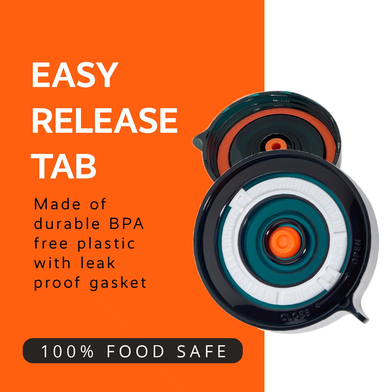 Easy Fermenter leak-proof gasket sealing the jar during fermentation