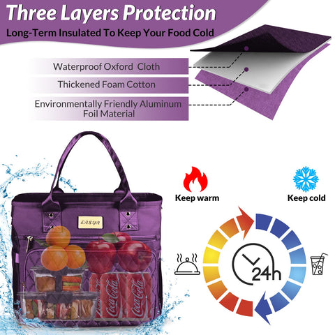 Back pocket of EASYA Lumina Purple bag for keys and phone