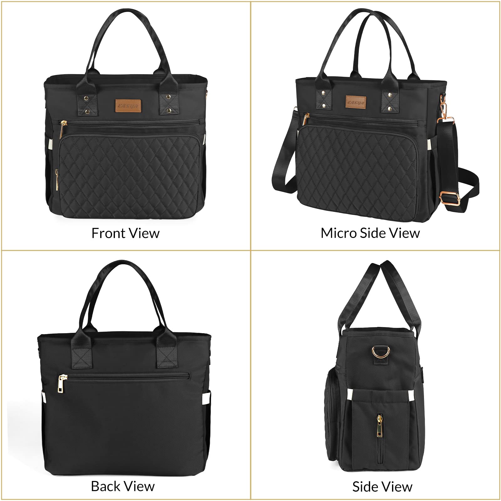 EASYA detachable strap provides hands-free carrying and versatility.