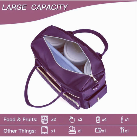 EASYA Mirage Purple front storage pockets organize gadgets and documents on the go.