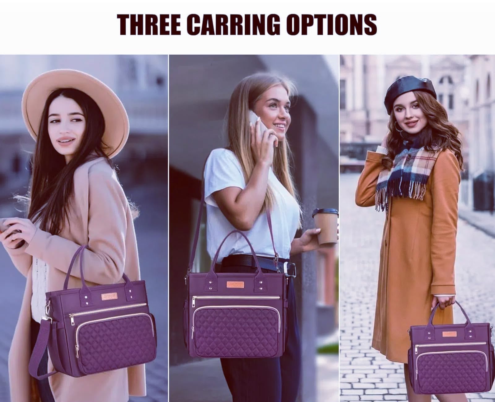 EASYA Mirage Purple versatile tote suitable for picnics, school, or diaper bag needs.