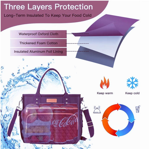 EASYA Mirage Purple soft carry handle with detachable strap for versatile daily use.