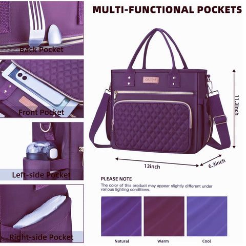 EASYA Mirage Purple wide-opening zipper for easy packing and access.