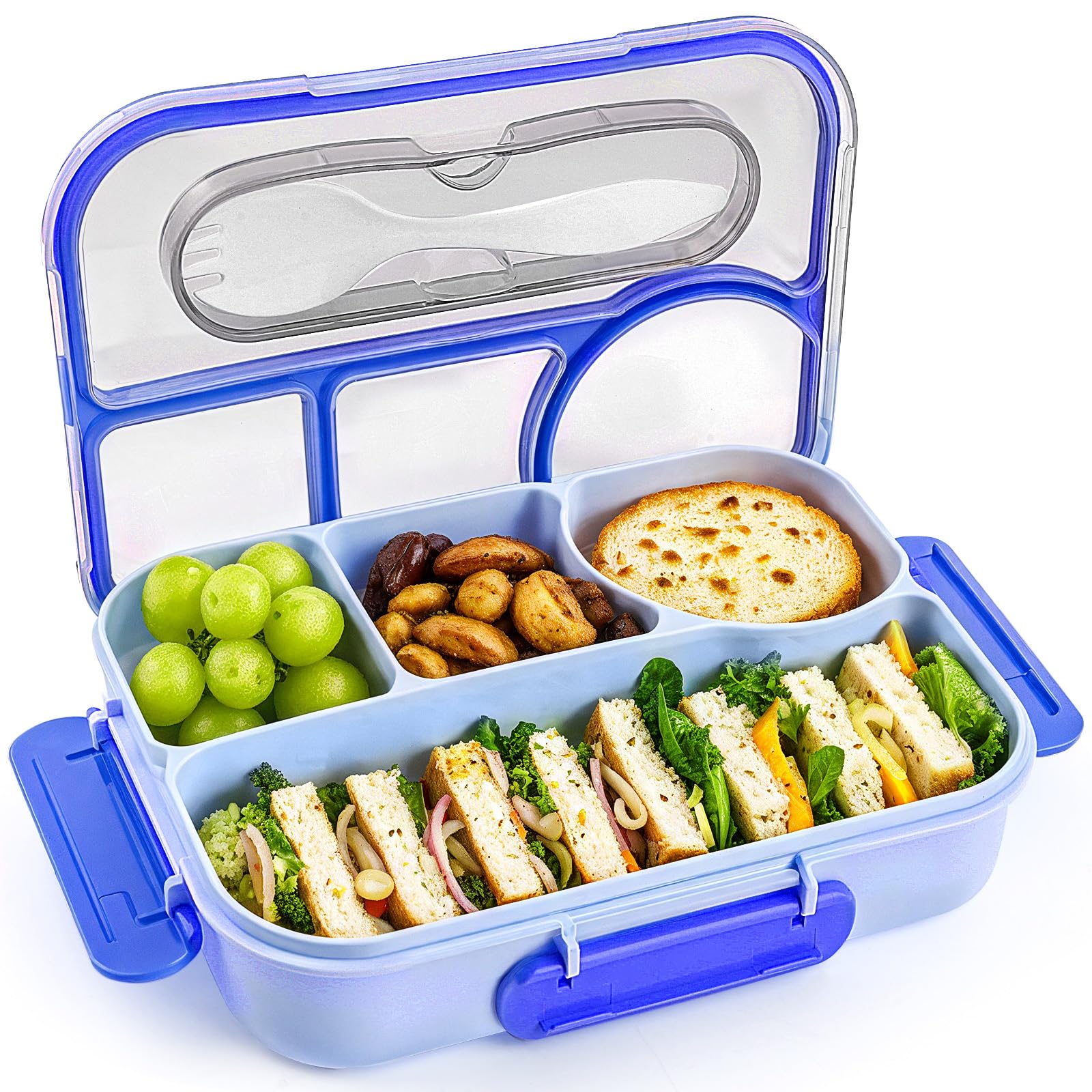 EASYFUN Bento Box with four compartments keeps meals organized for on-the-go lunches.