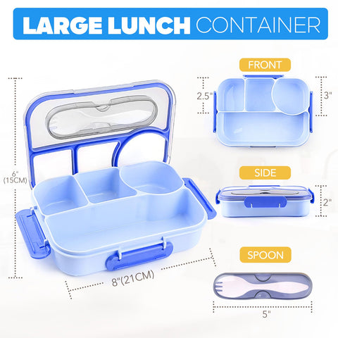 EASYFUN lunch box compact dimensions fit in bags for daily use.