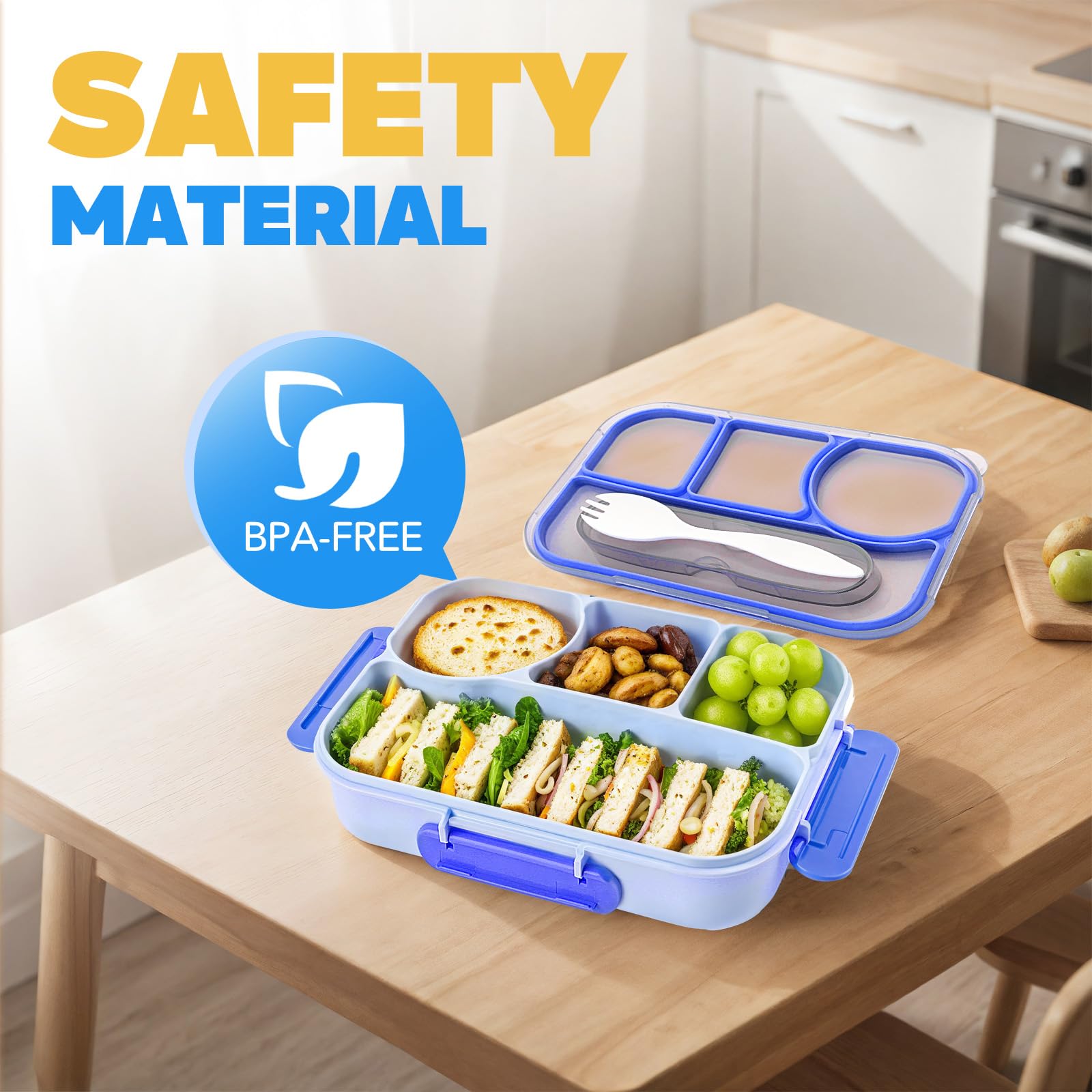 EASYFUN Bento Box uses BPA-free material for safer everyday meals.