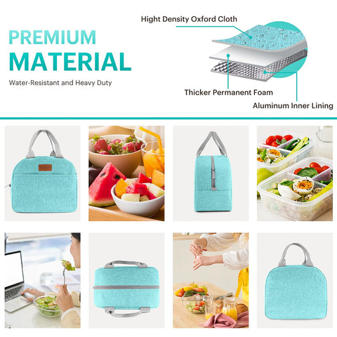 EasyFUN lunch bag measures 11.5 by 7 by 8.5 inches for ample space.