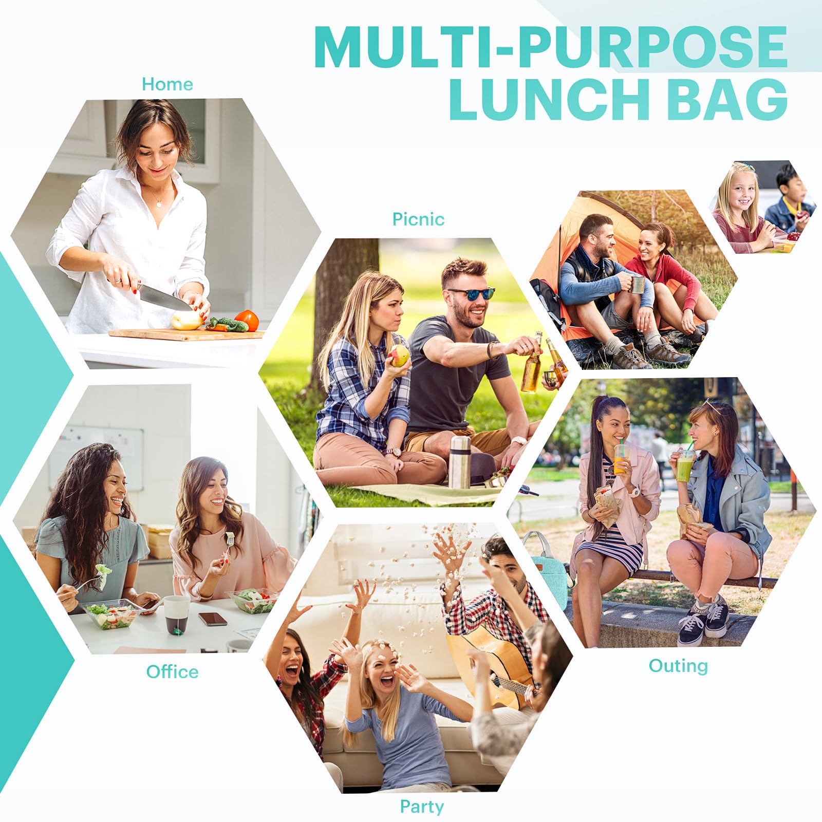 EasyFUN multipurpose lunch tote fits work, travel, and outdoor activities.