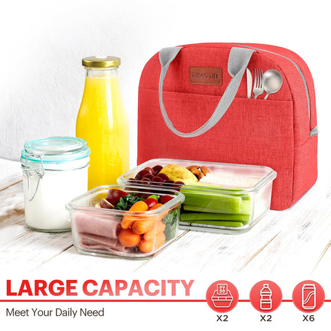 EASYFUN lunch bag waterproof Oxford surface protects contents in rain or spills