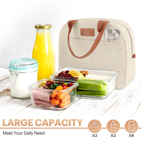 EASYFUN lunch bag waterproof Oxford exterior protects contents during travel