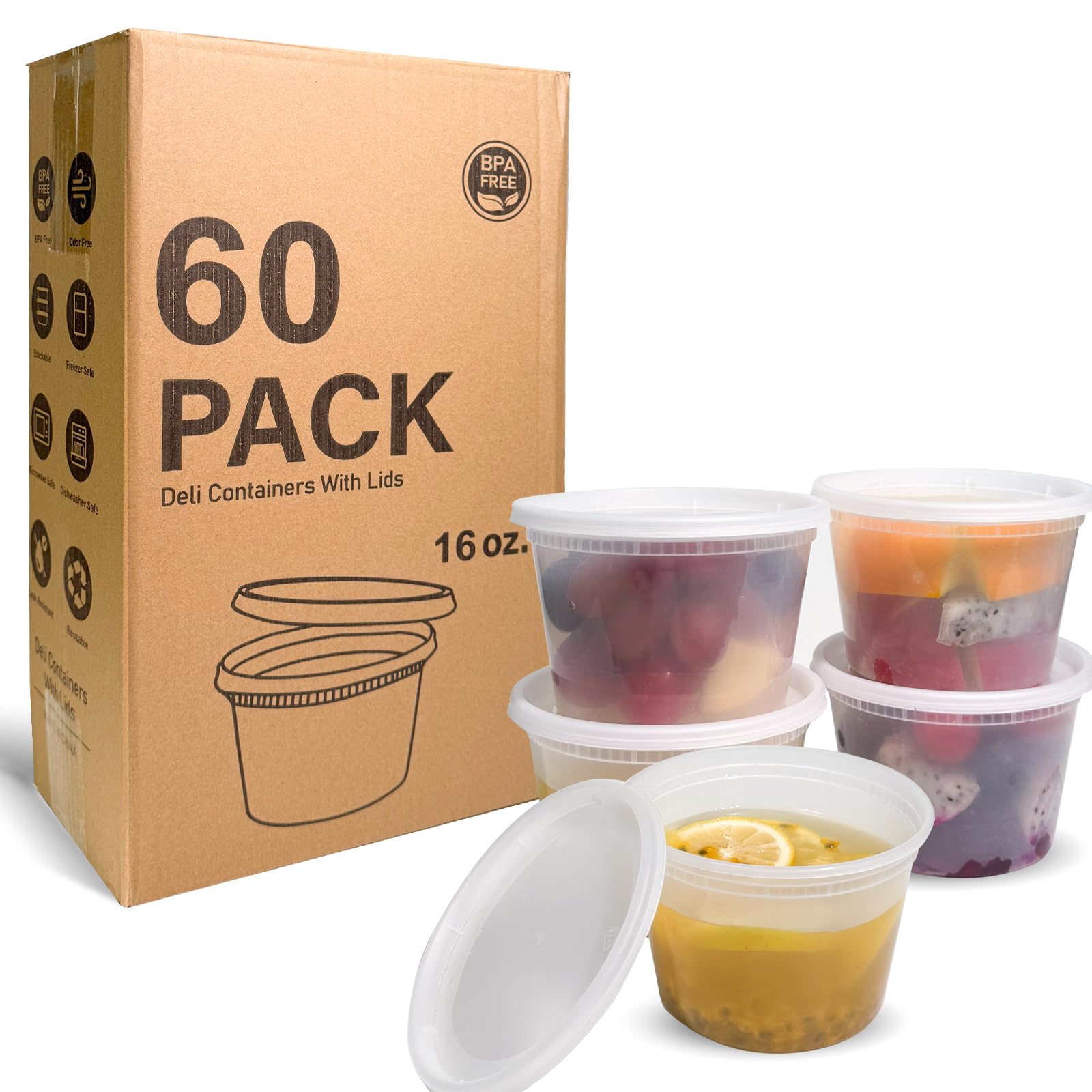 EASYTRIP 16oz deli container with airtight lid for freshness