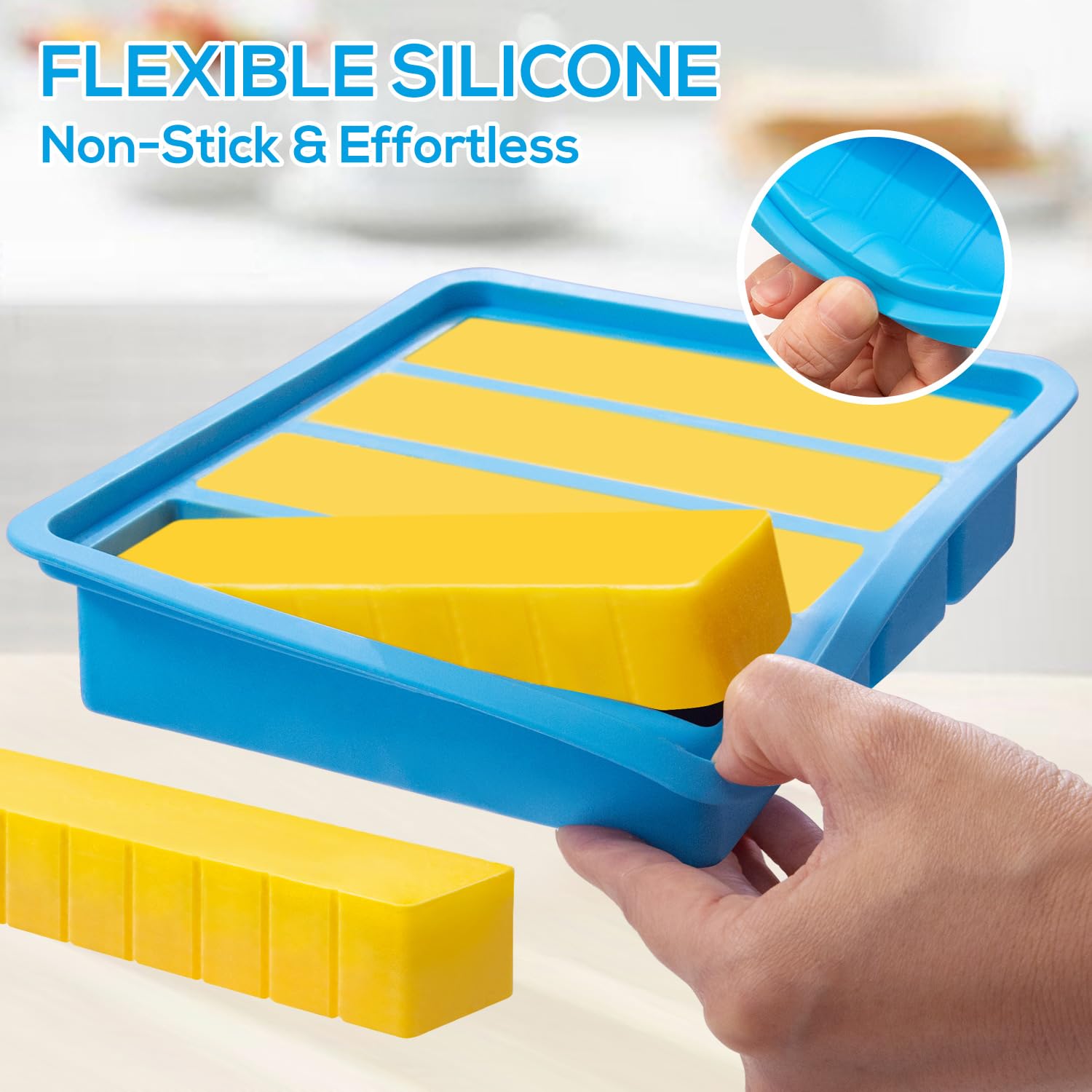 EASYYOURHOME butter-stick mold in use for convenient baking prep.