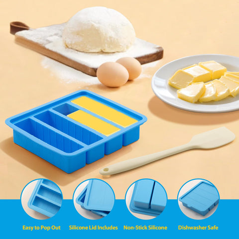 EASYYOURHOME freezer-microwave-safe mold supports freezing and heating butter.