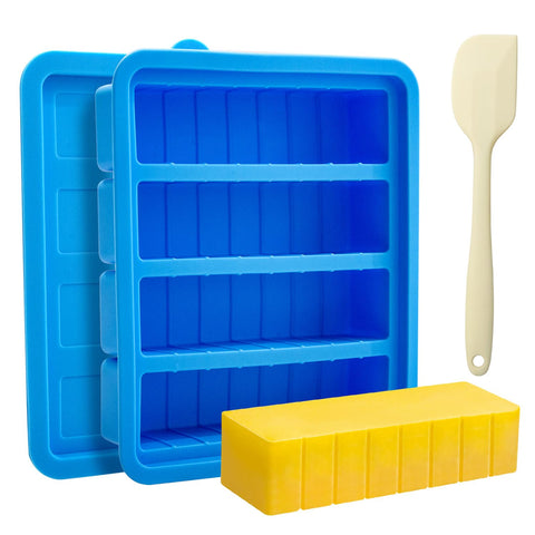 EASYYOURHOME silicone butter mold with lid for quick release and freshness.