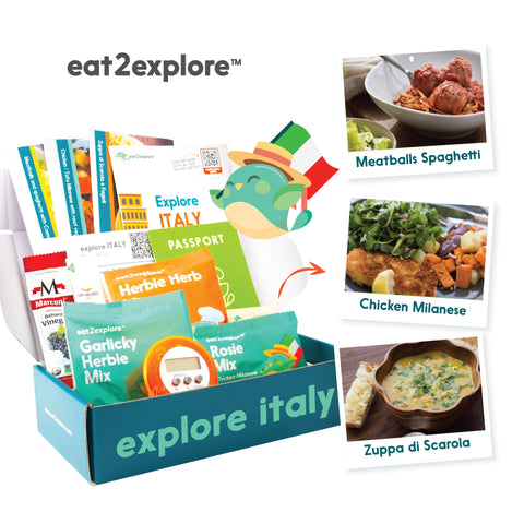 eat2explore Italian Milanese cutlet prep prompts safe, guided kitchen practice