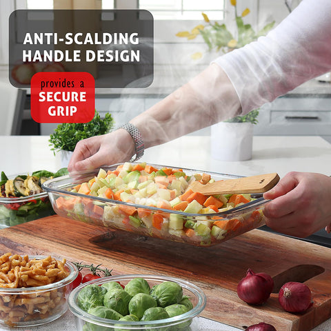 EATEX borosilicate bakeware withstands freezer-to-oven transitions reliably.