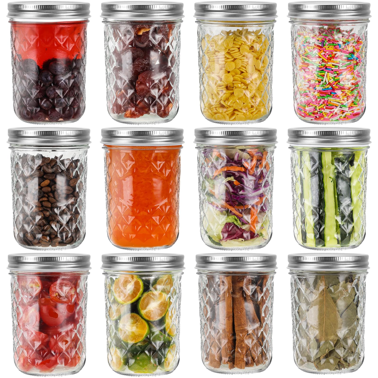 Eathtek 16oz mason jar with airtight lid for pantry storage and freshness.