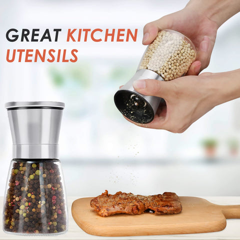 Ebaco adjustable coarseness lets you choose fine to coarse pepper.