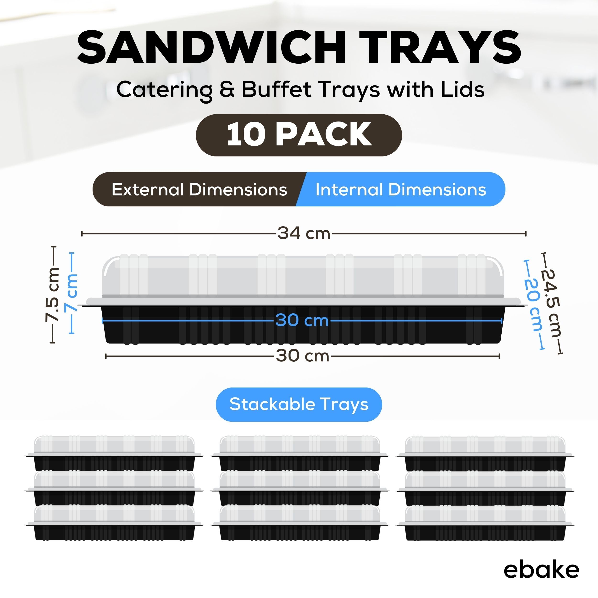 ebake crystal-clear lids seal securely to protect food during transport