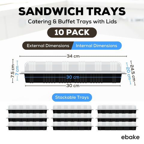 ebake crystal-clear lids seal securely to protect food during transport