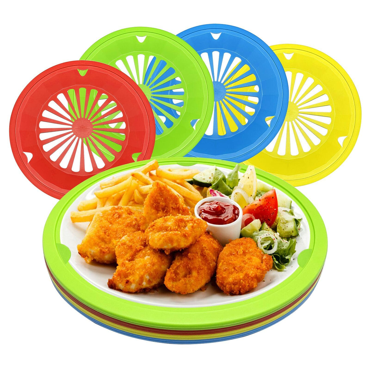 EBIGIC paper plate holders pack provide sturdy support for meals