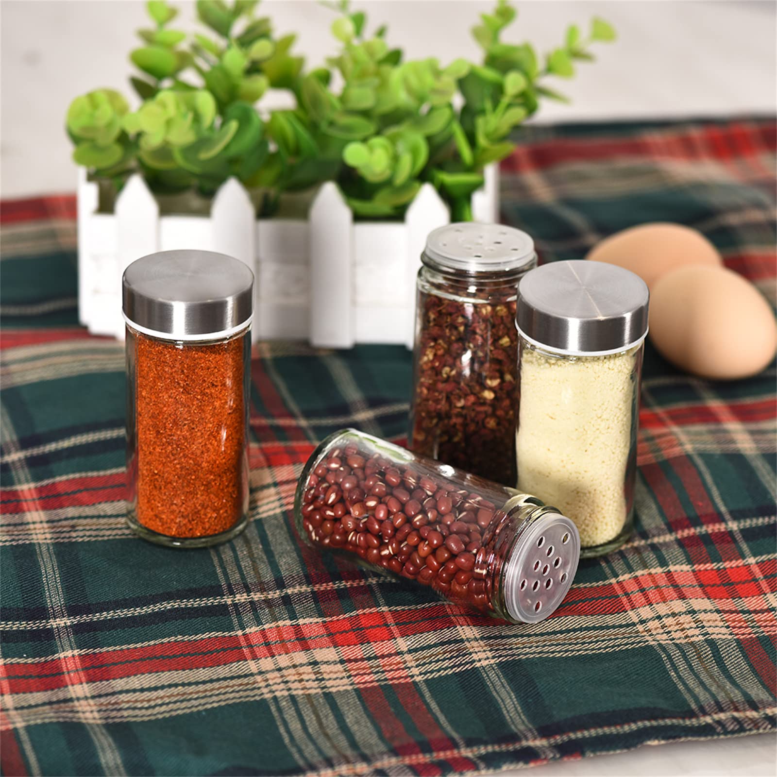 EBIZ&TECH easy-clean spice rack, wipeable with damp cloth.