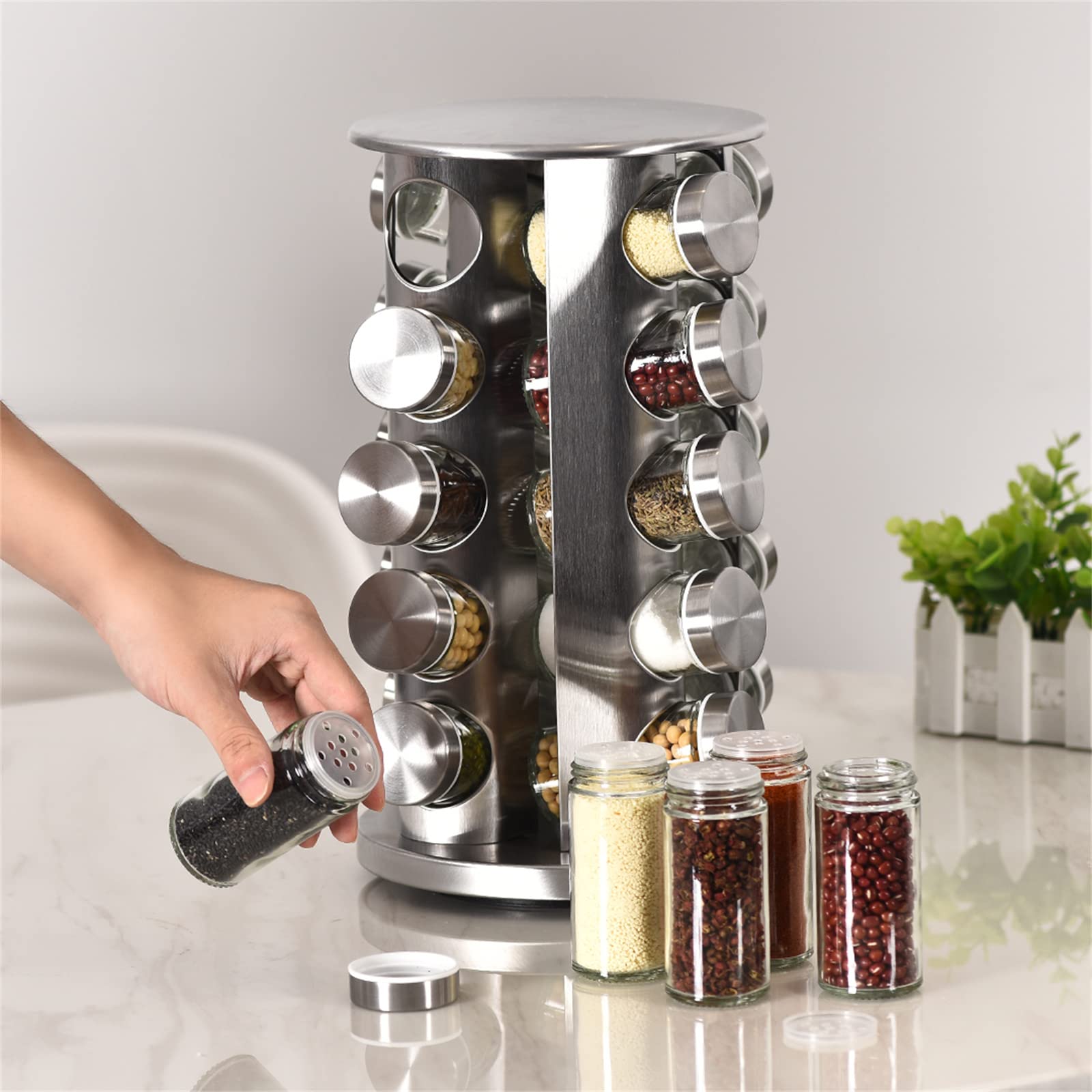 EBIZ&TECH metal sealing lids help keep spices fresh longer.