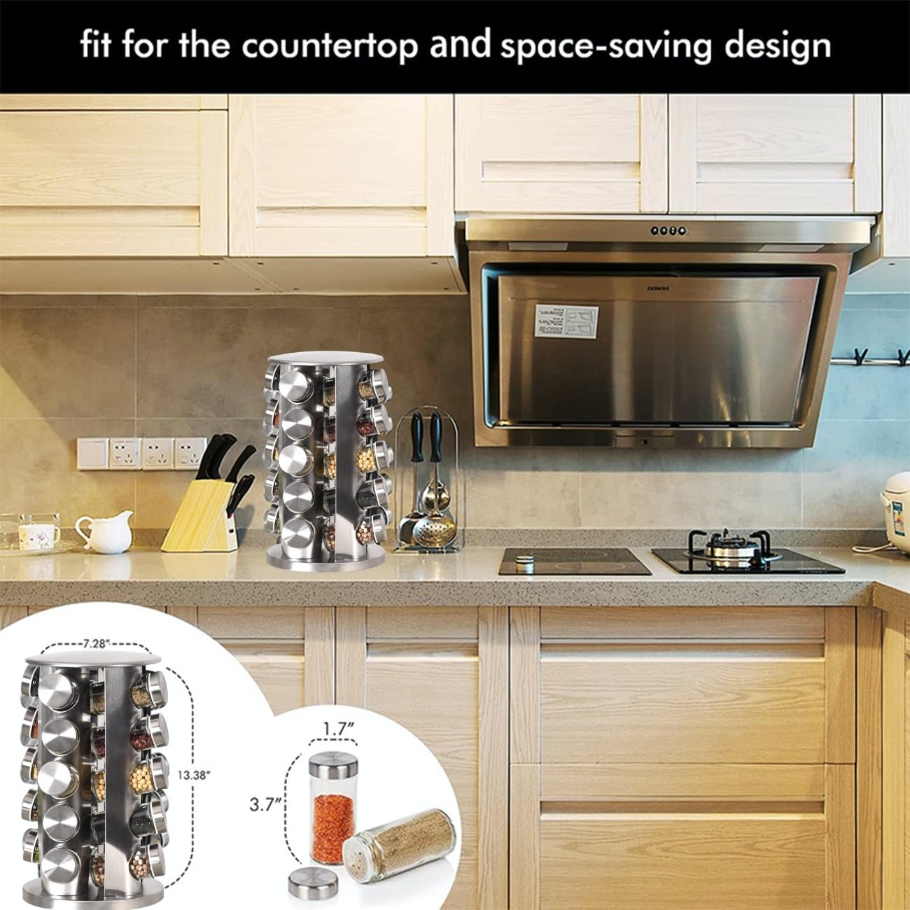 EBIZ&TECH silicone funnel included for neat refilling of jars.