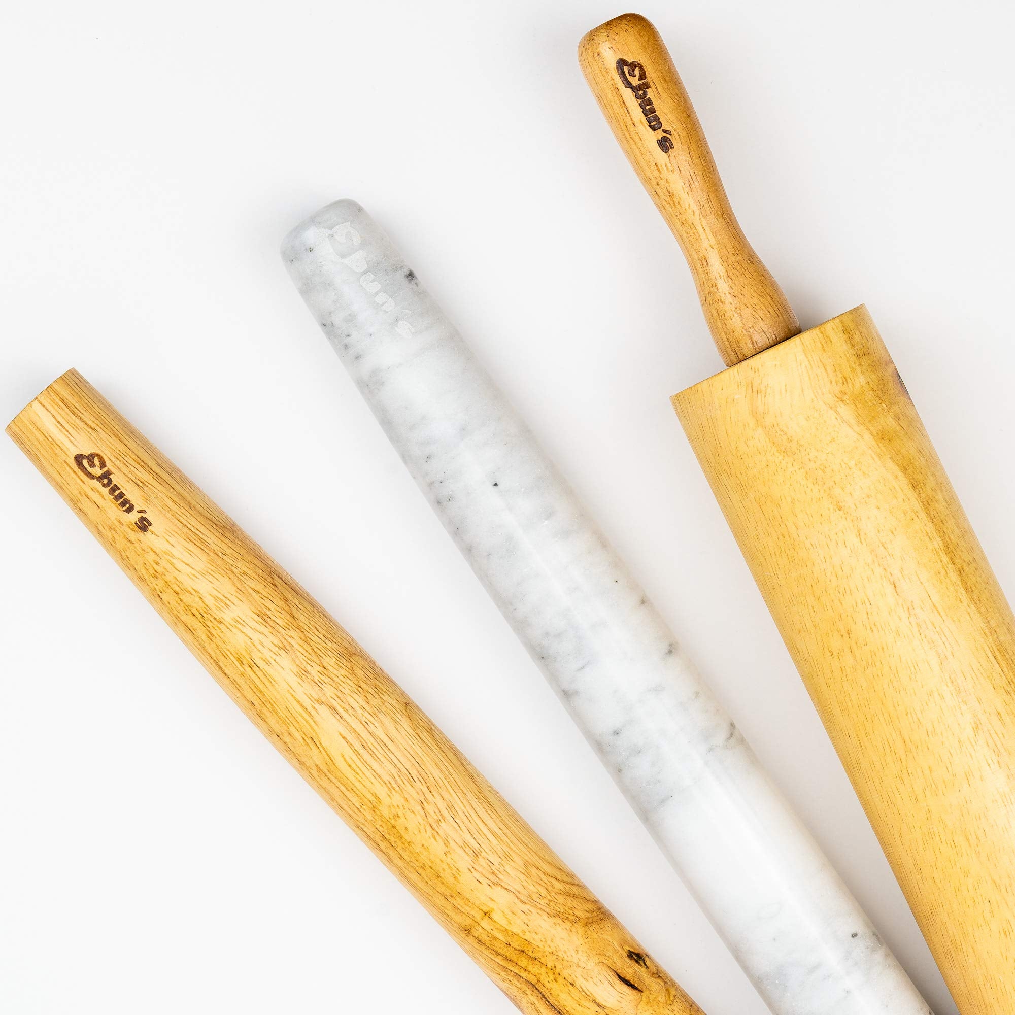 Ebuns French Rolling Pin handleless design reduces obstruction during rolling