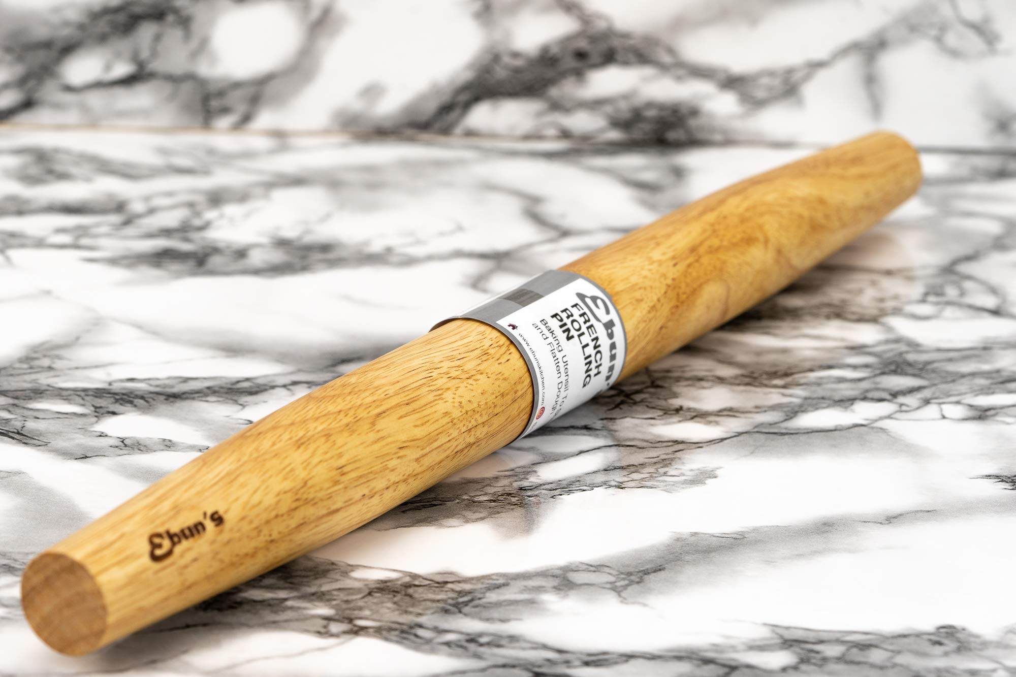 Ebuns French Rolling Pin pasta dough being rolled thinly
