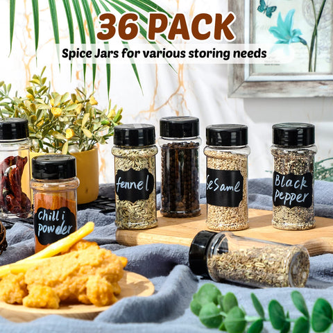 Eccliy 3 oz capacity spice jars suitable for seasoning and herbs.
