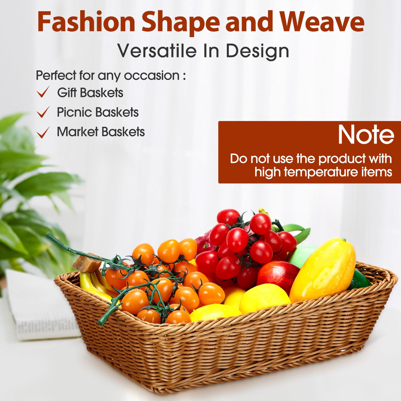 Eccliy easy-clean wicker baskets rinse and air dry quickly.